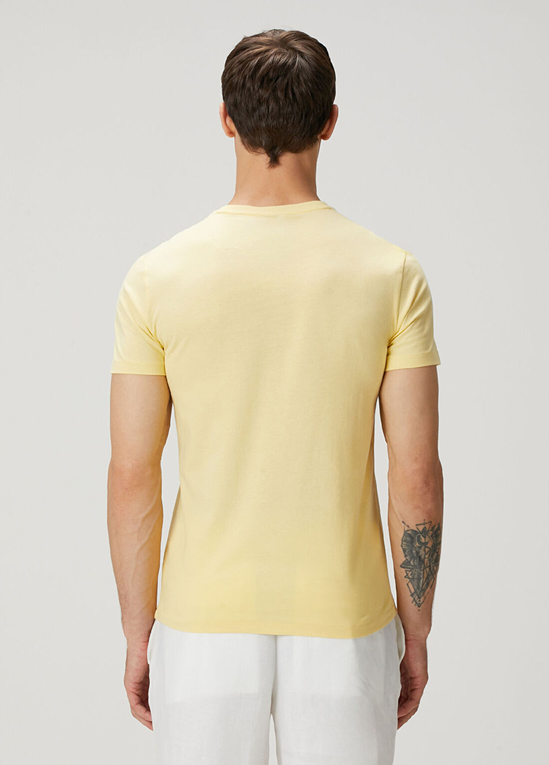 Polo Ralph Lauren Sarı Basic T-shirt görsel 4