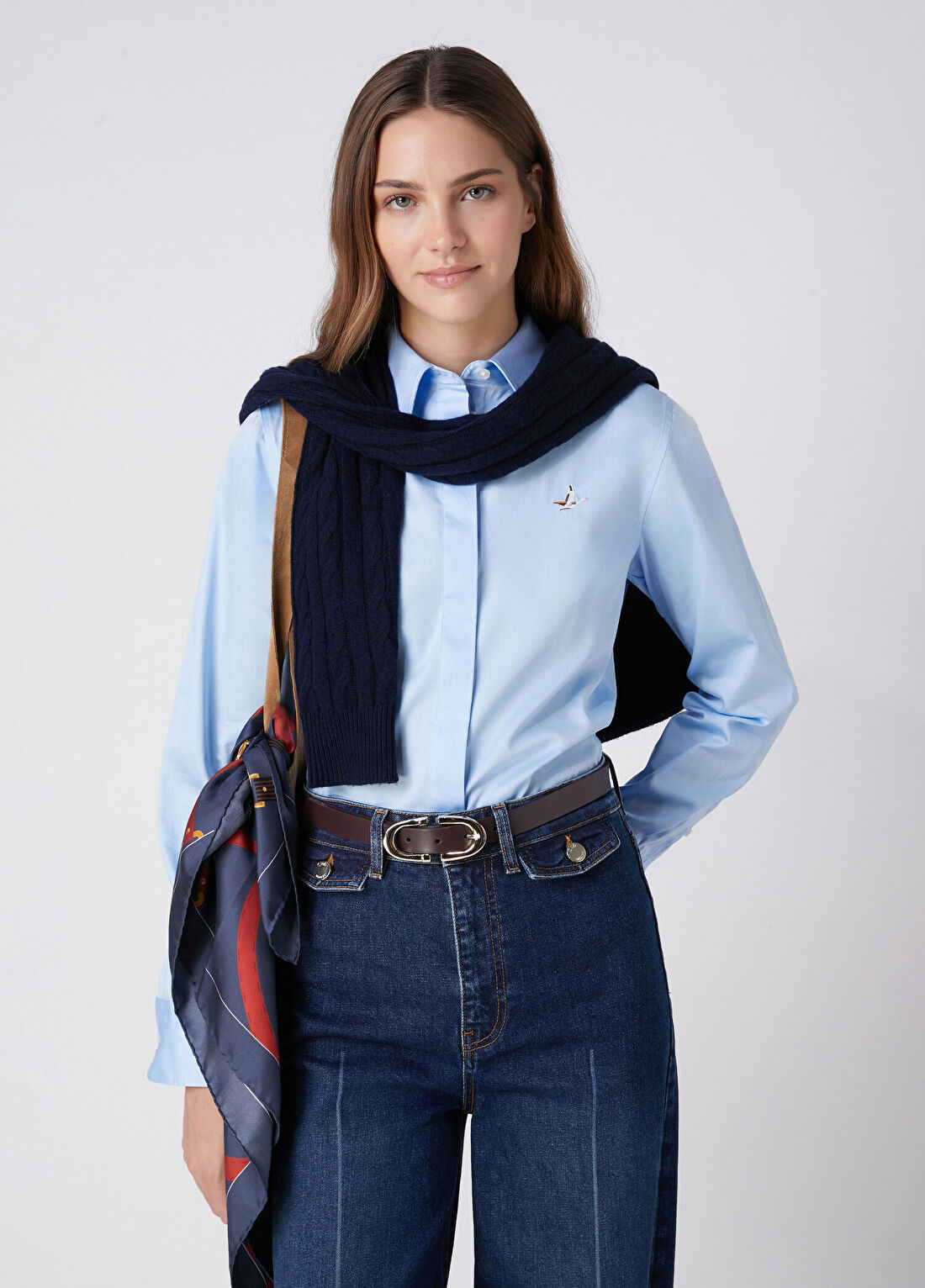 Beymen Club Mavi Basic Poplin Gömlek görsel 2