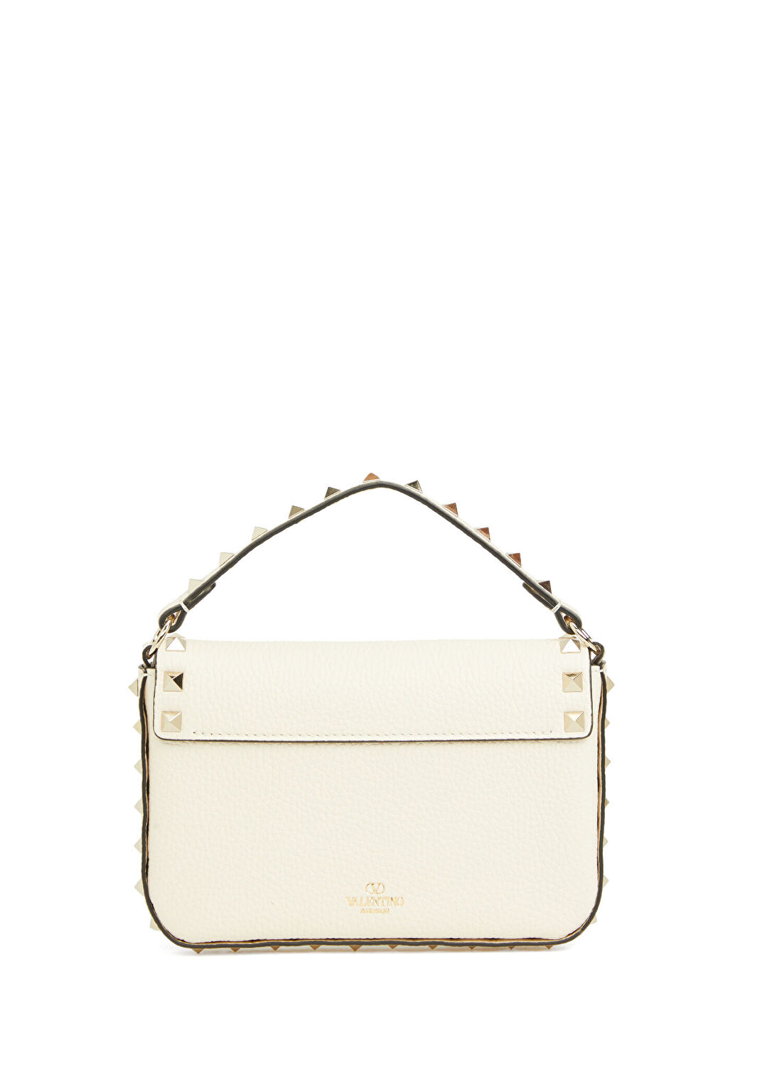 Valentino Garavani Rockstud Mini Ekru Kadın Deri Çapraz Çanta görsel 4