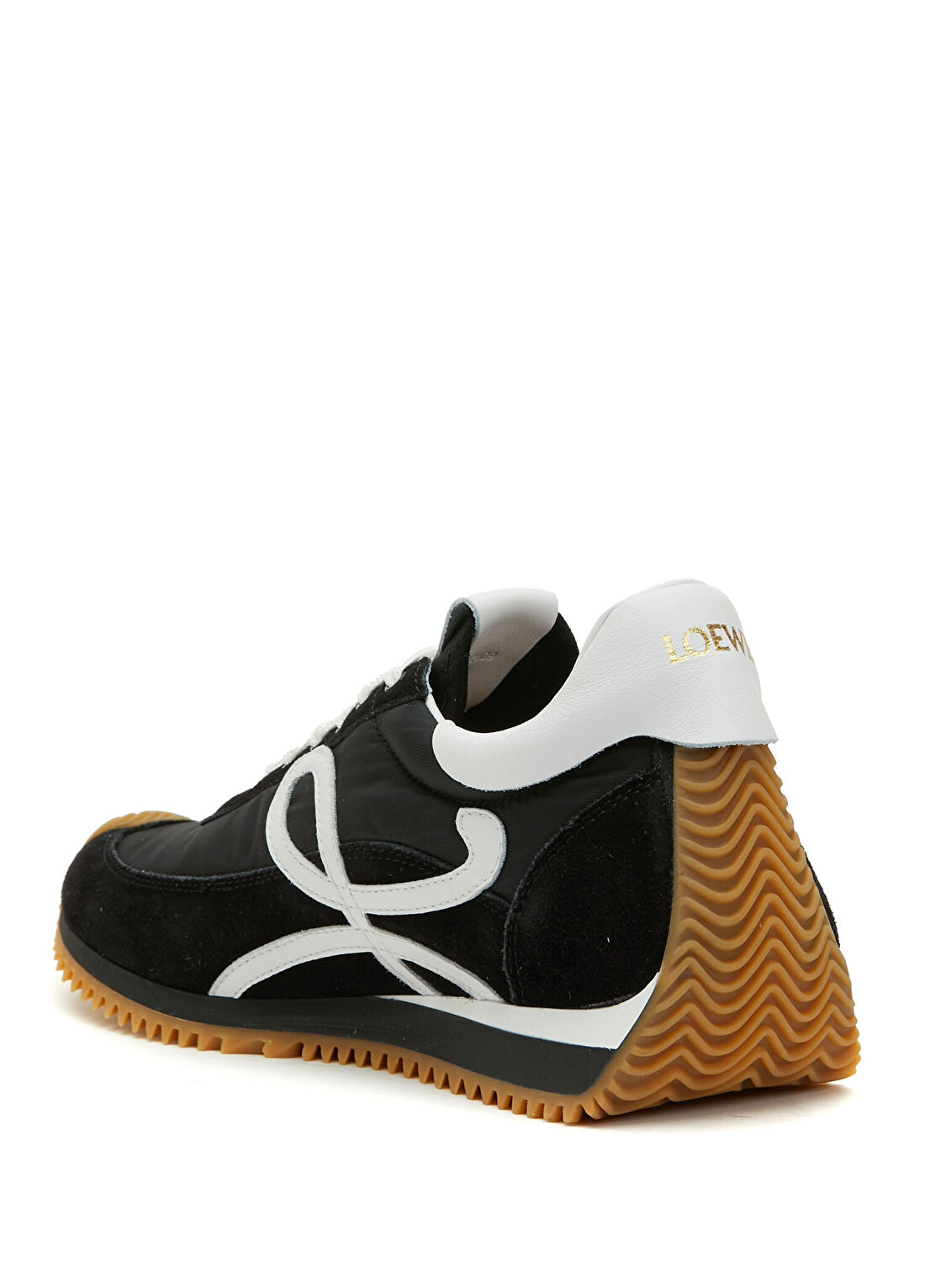Loewe Flow Runner Siyah Beyaz Kadın Deri Sneaker görsel 3