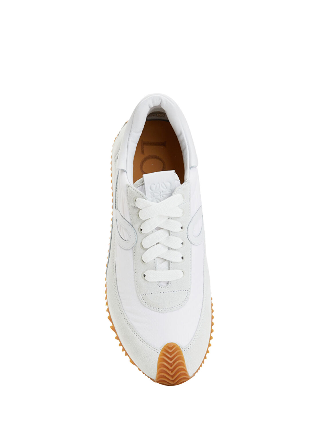 Loewe Flow Runner Beyaz Kadın Süet Sneaker görsel 4