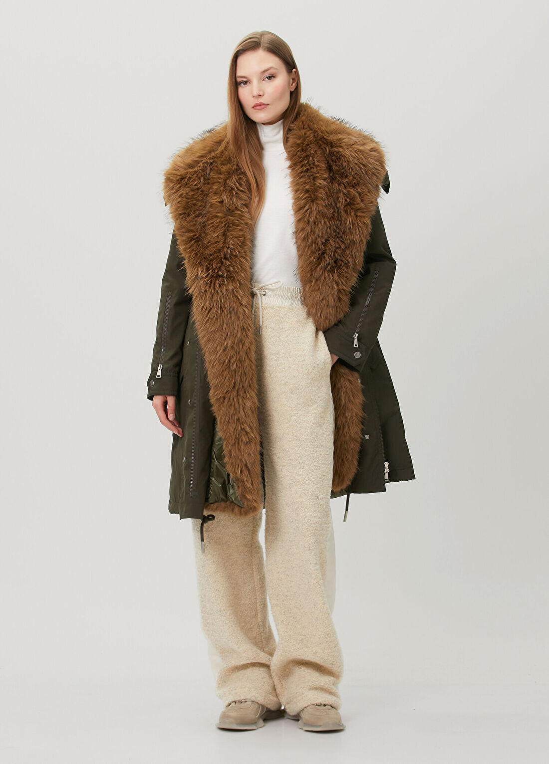Moncler Krem Pantolon