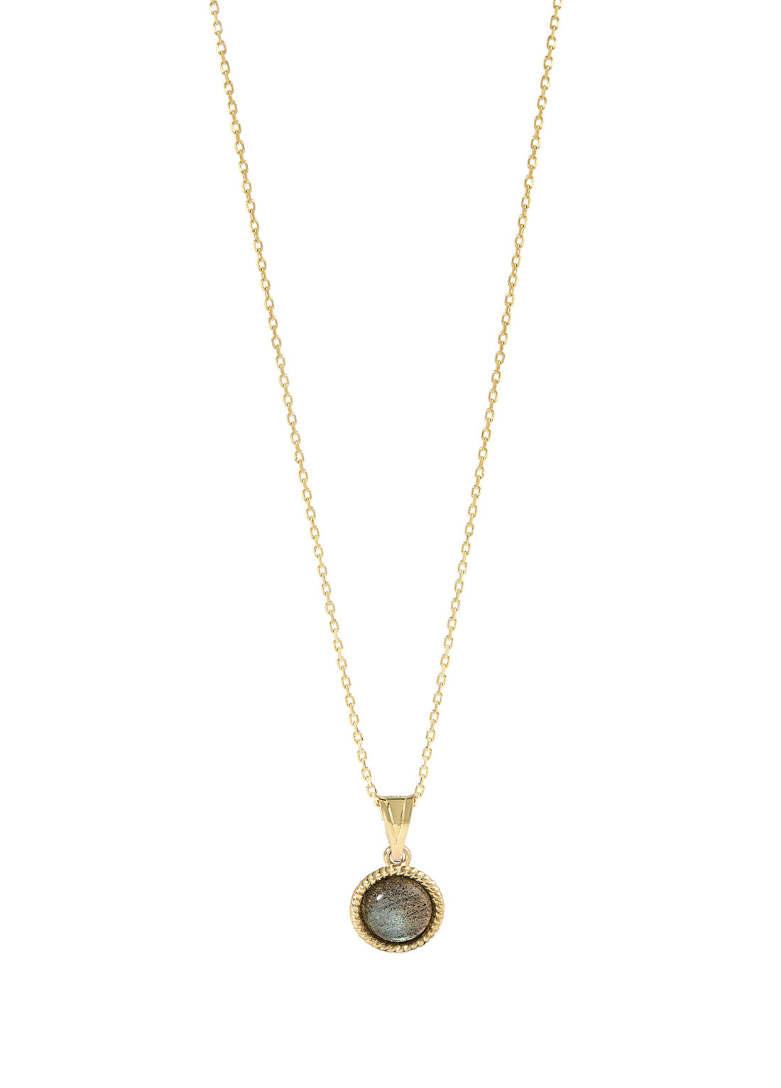 Hems Jewellery Sweet Labradorit 14 Ayar Altın Doğal Taş Kolye