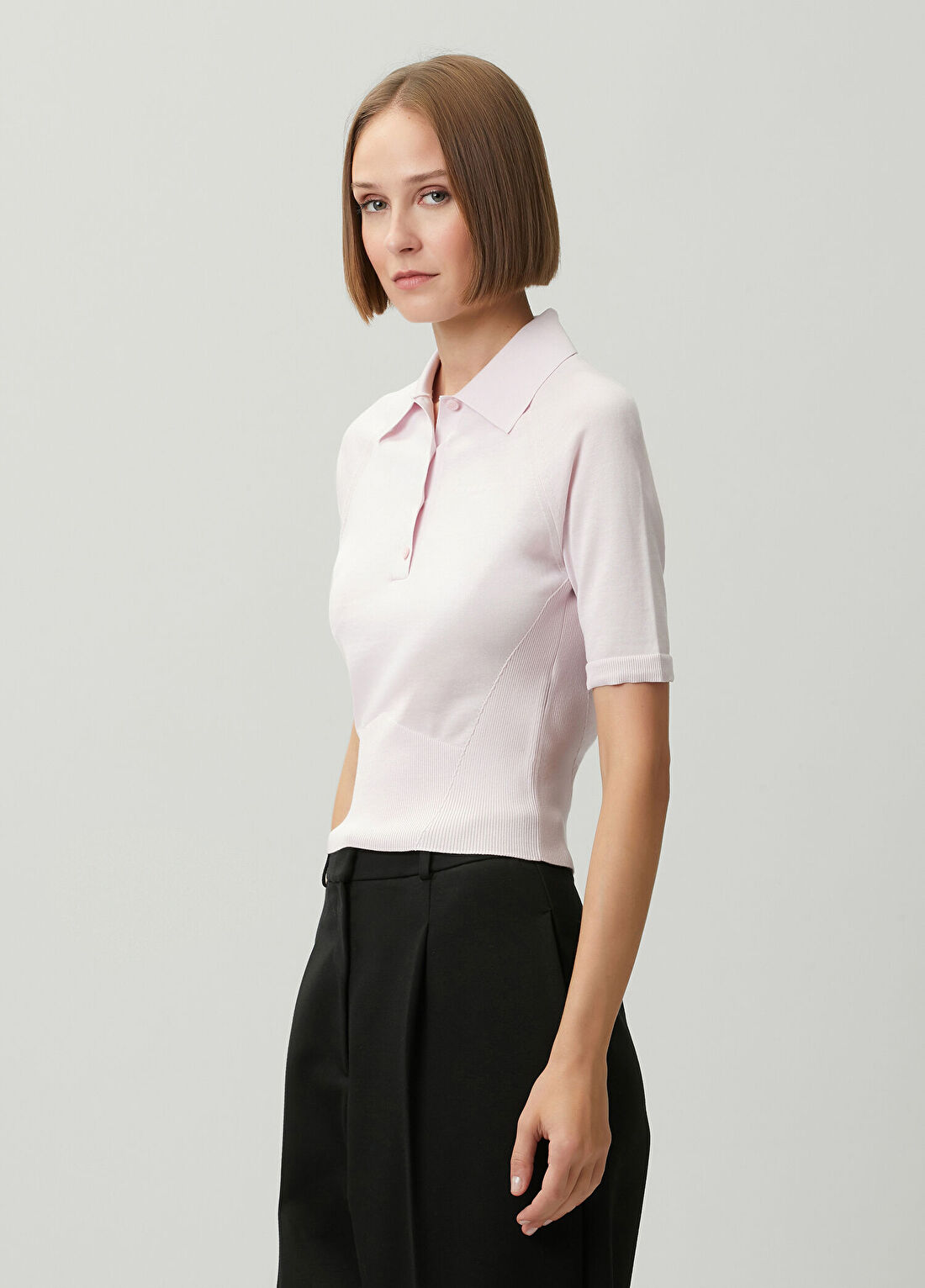 Givenchy Açık Pembe Polo Triko T-shirt görsel 3