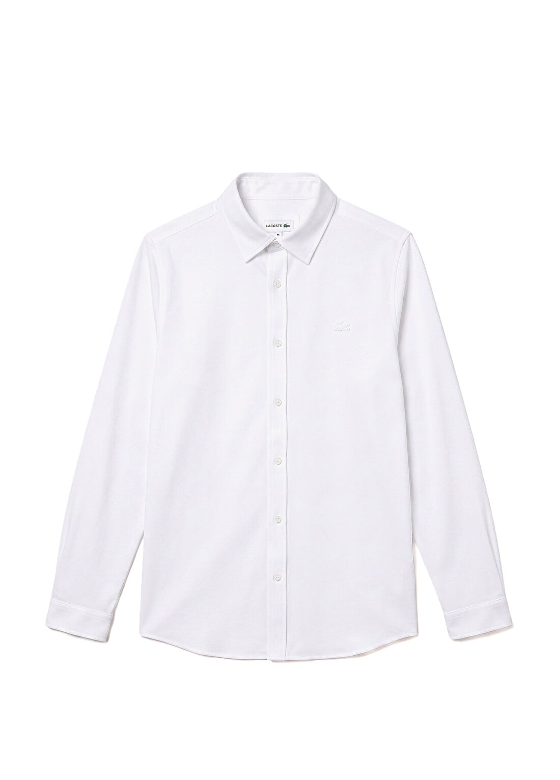Lacoste Beyaz Pamuklu Slim Fit Uzun Kollu Erkek Gömlek