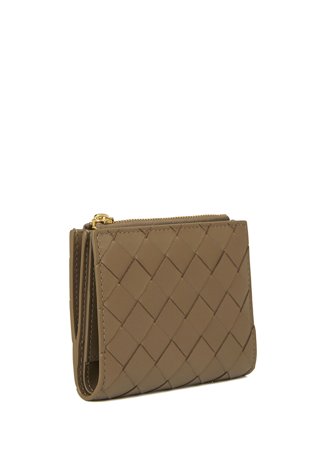 Bottega Veneta Taba Örgü Dokulu Kadın Deri Cüzdan görsel 2