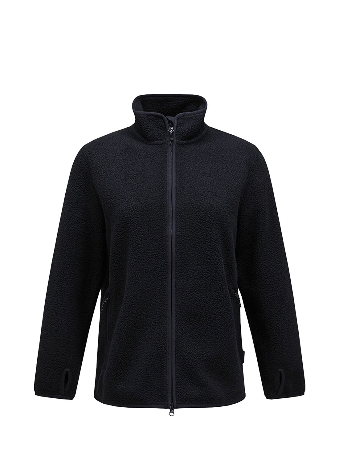 Peak Performance Pile Zip Siyah Fleece Kadın Spor Sweatshirt