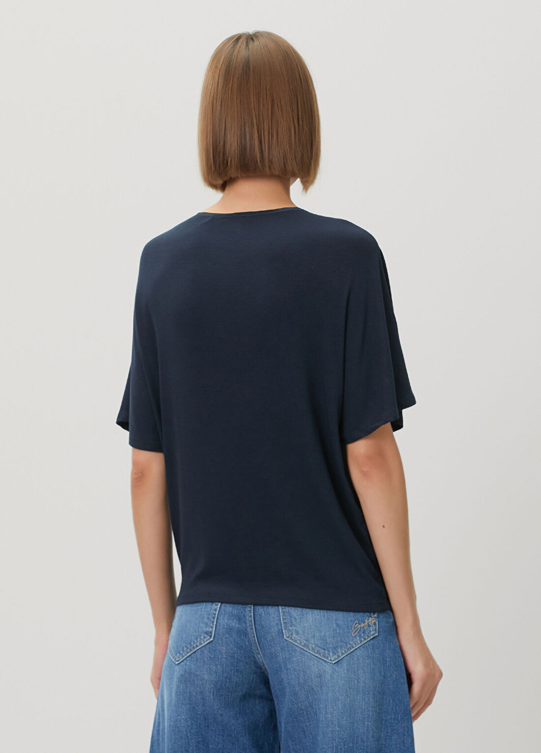 Boss Lacivert Jersey Pijama Üst görsel 4