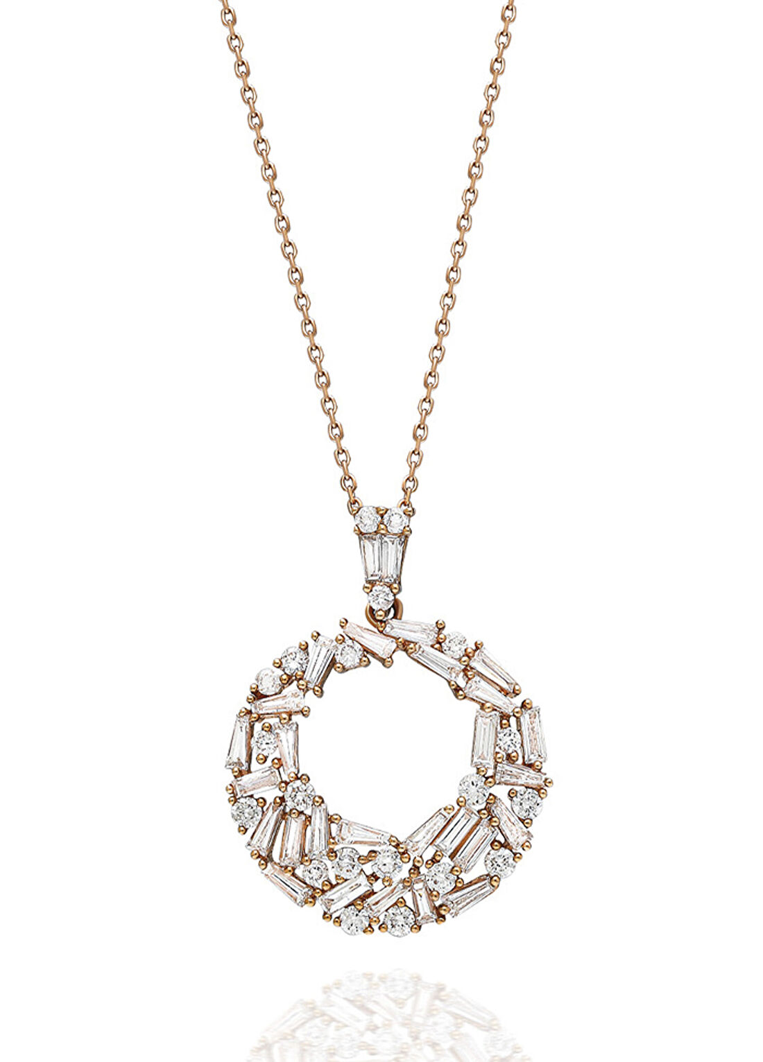Markiz Jewelery Pırlanta Detaylı 18 Ayar Altın Kadın Kolye