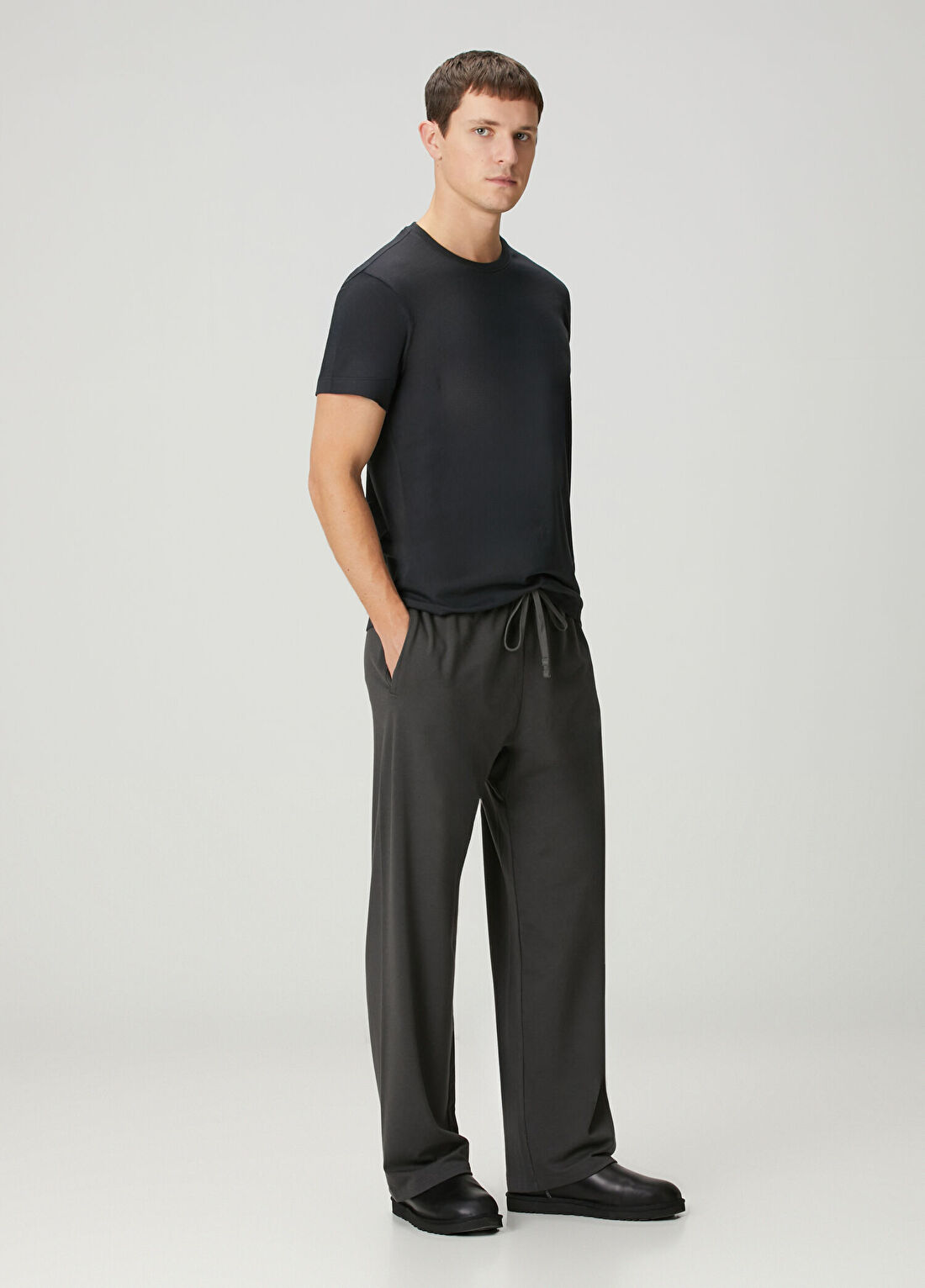 Skims Siyah Basic T-shirt görsel 2