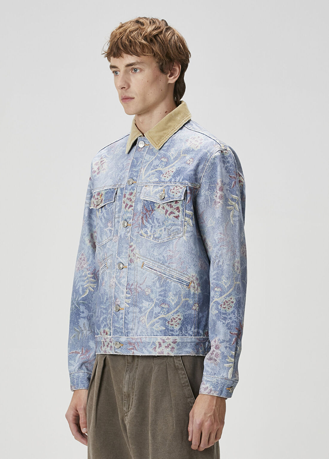Marant Jango Mavi Çiçek Desenli Denim Ceket görsel 3