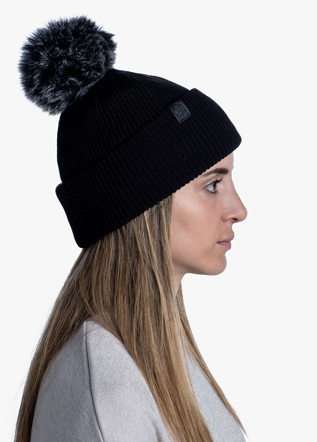 Buff Knitted Hat Kesha Siyah Kadın Bere görsel 3