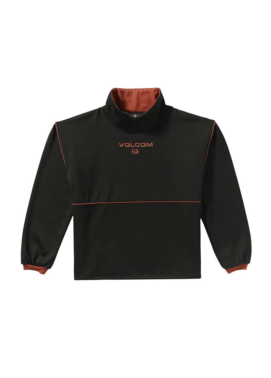 Volcom Hydro 1/4 Bl Siyah Boxy Fit Kadın Snowboard Sweatshirt