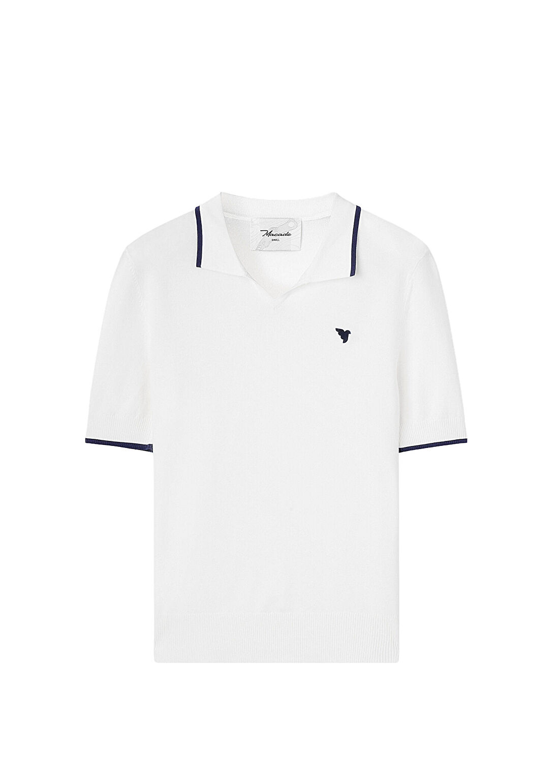 Macade Golf Vera White Cropped Beyaz Polo Yaka Kısa Kollu Kadın Spor T-Shirt WPO2651001