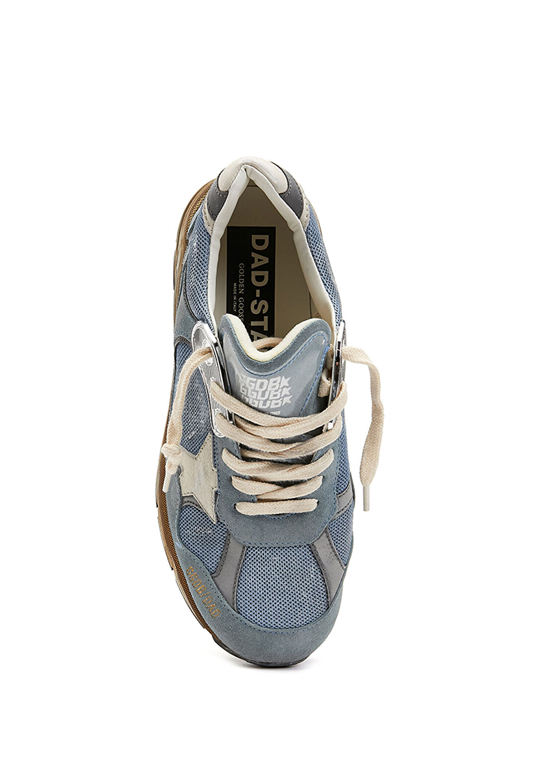 Golden Goose Dad Star Mavi Kadın Deri Sneaker görsel 4