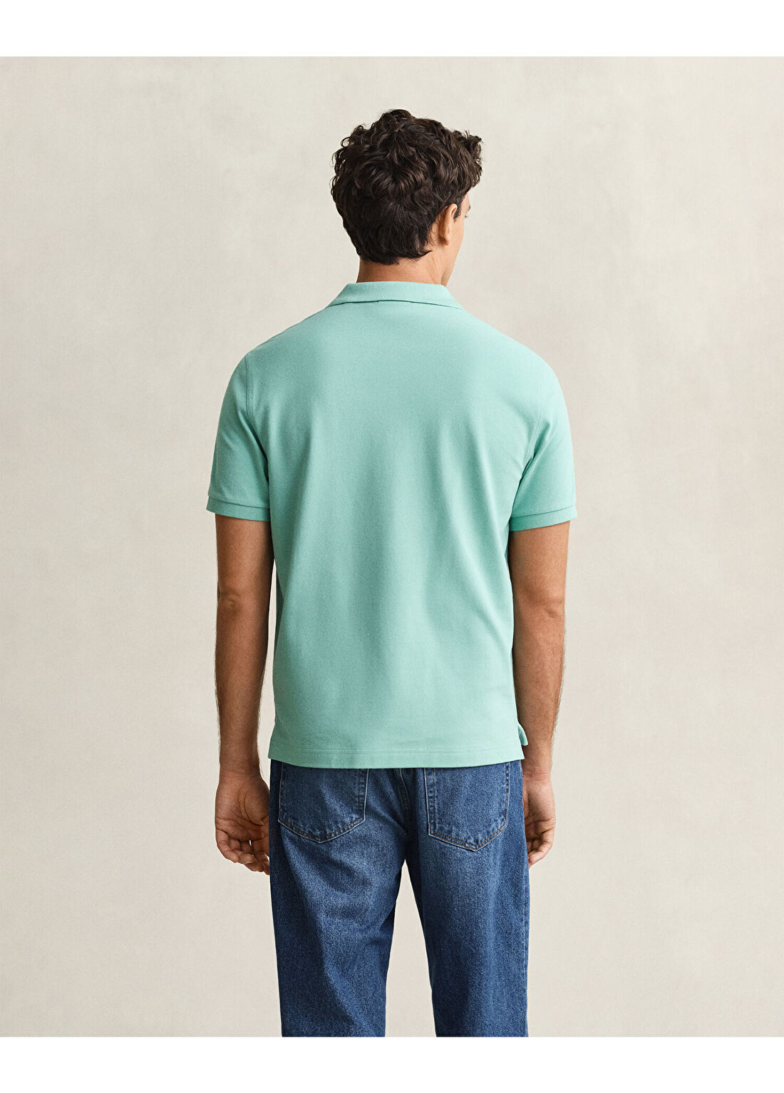 Gant Mavi Logolu Regular Fit Polo Yaka Kısa Kollu Erkek T-Shirt görsel 3