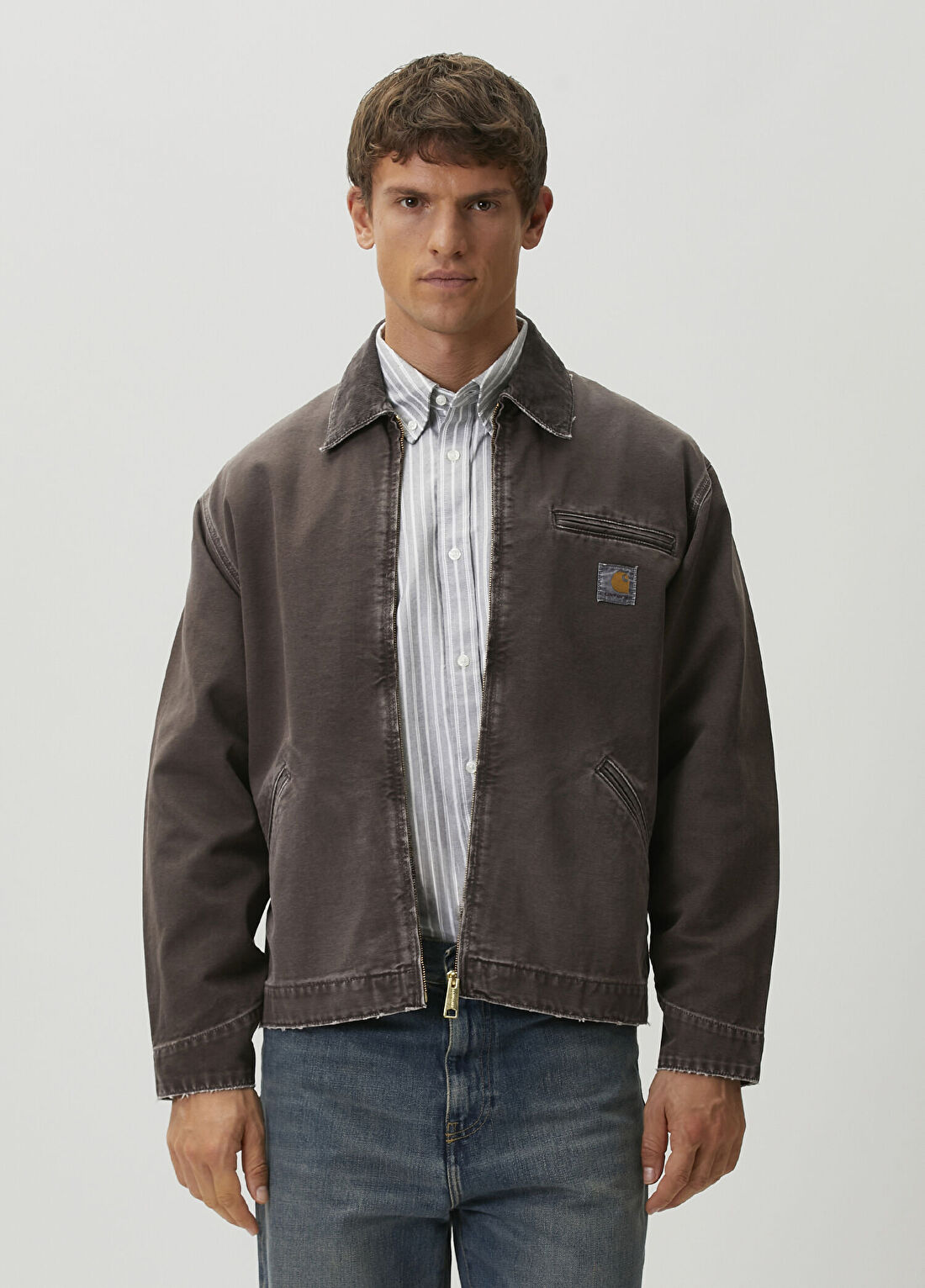 Carhartt WIP Detroit Kahverengi Denim Ceket