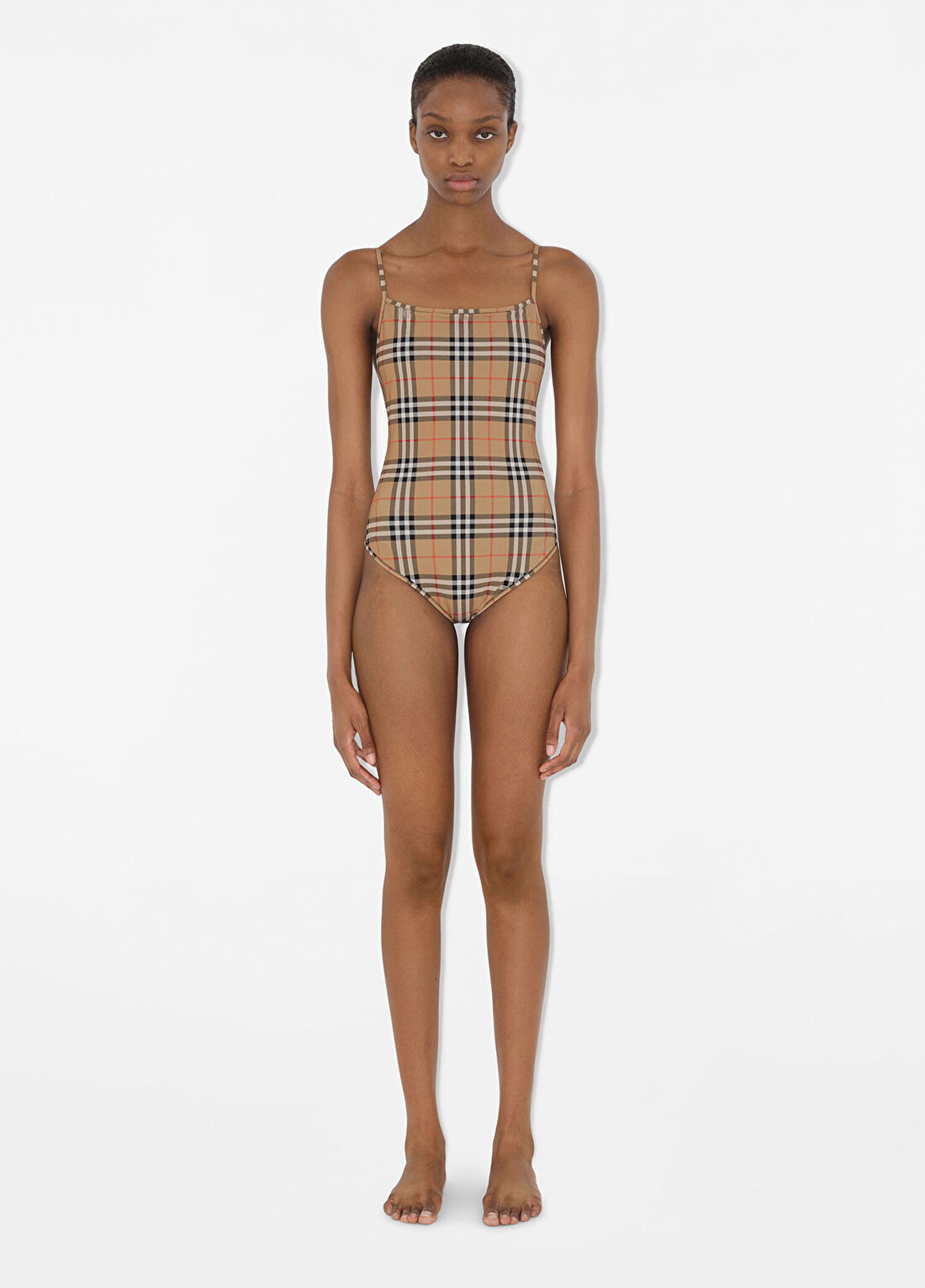 Burberry Check Bej Kadın Mayo görsel 2