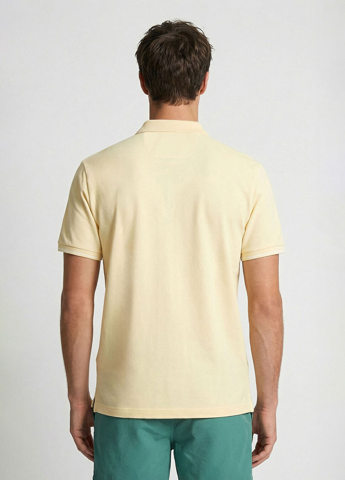 Network Sarı Polo Yaka Pike T-Shirt görsel 3