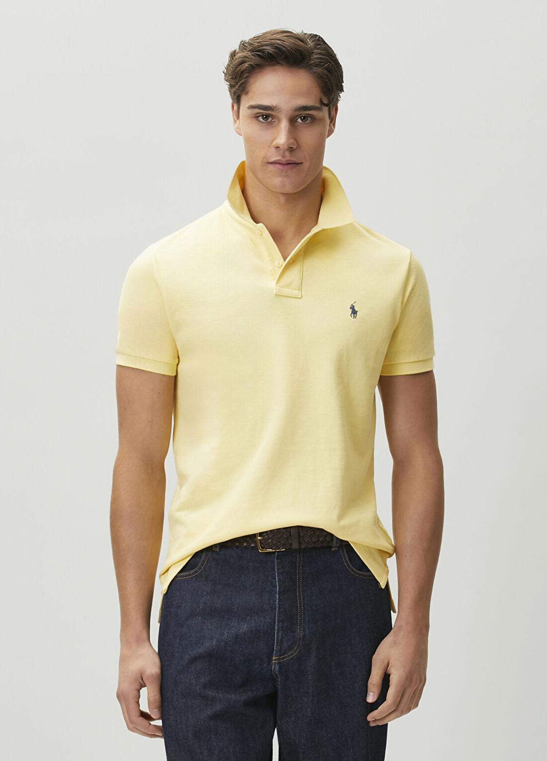 Polo Ralph Lauren Slim Fit Sarı Polo Yaka T-shirt