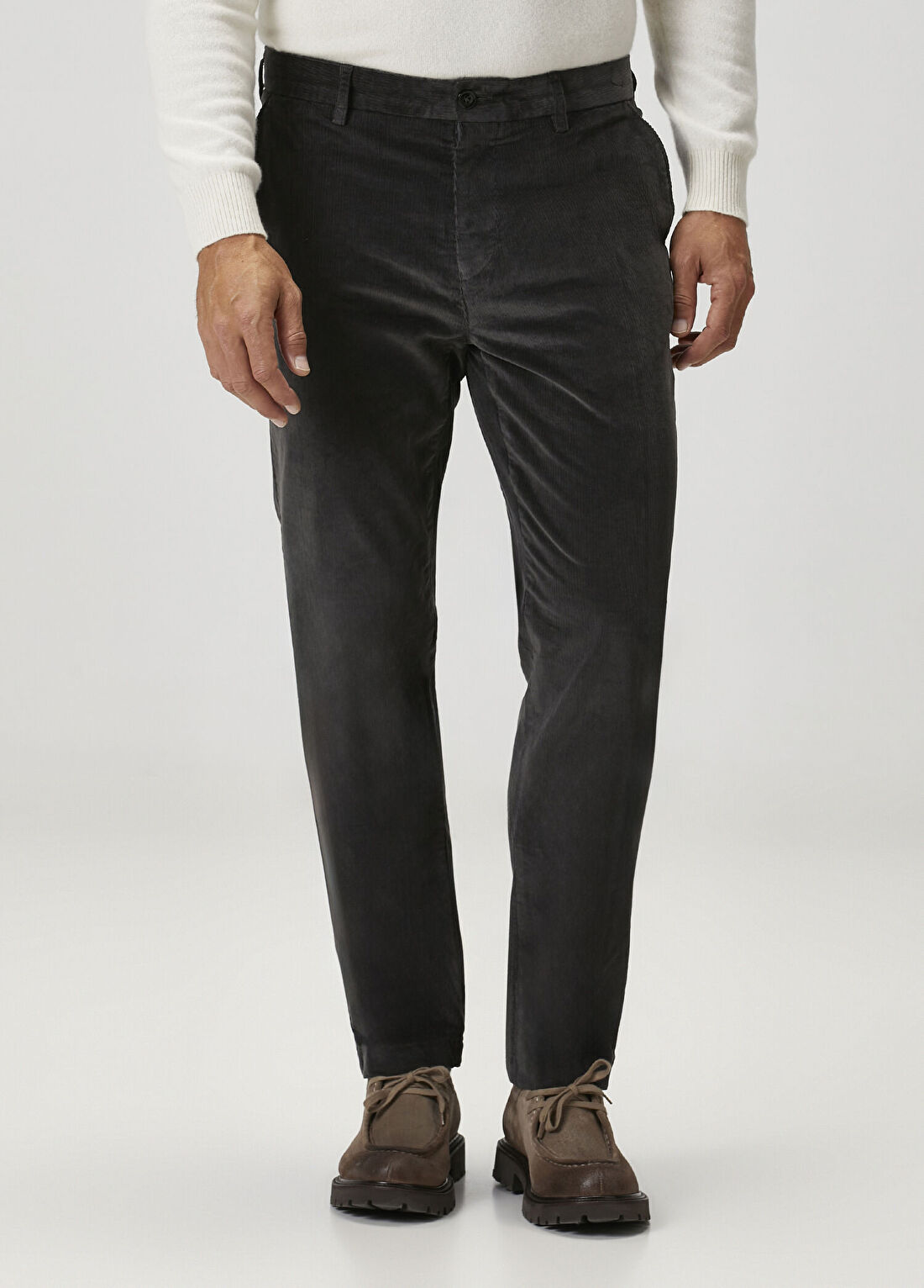 Beymen Collection Olimpias Antrasit Kadife Chino Pantolon görsel 2