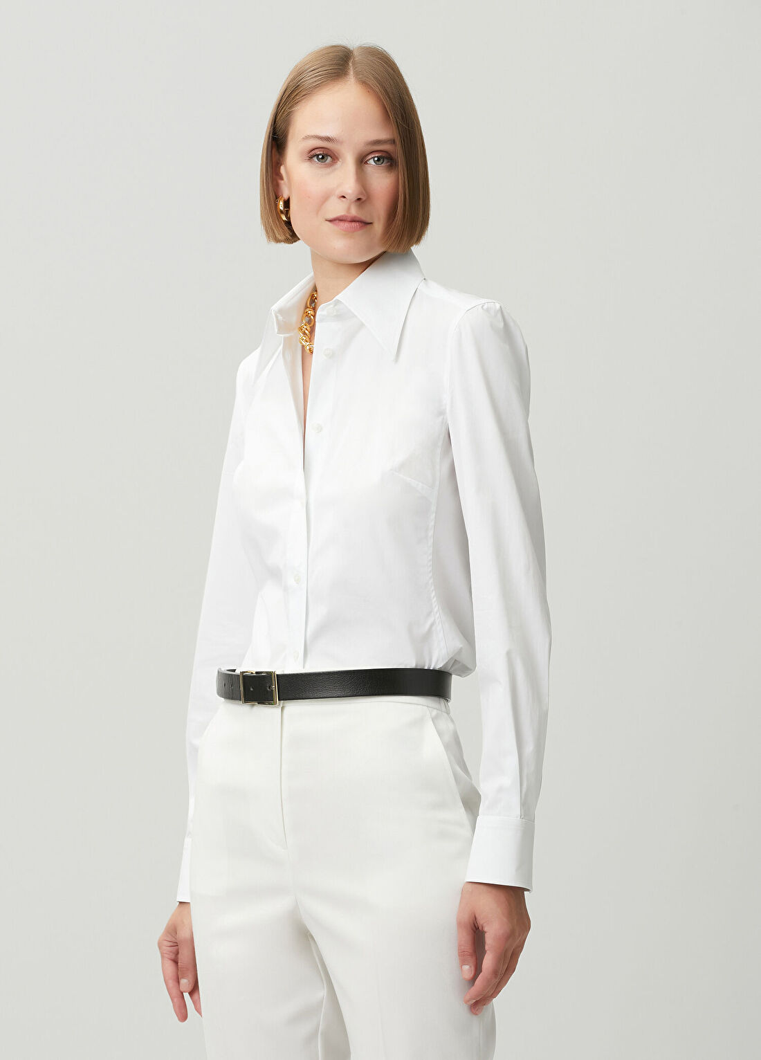 Dolce&Gabbana Fitted Beyaz Poplin Gömlek görsel 3