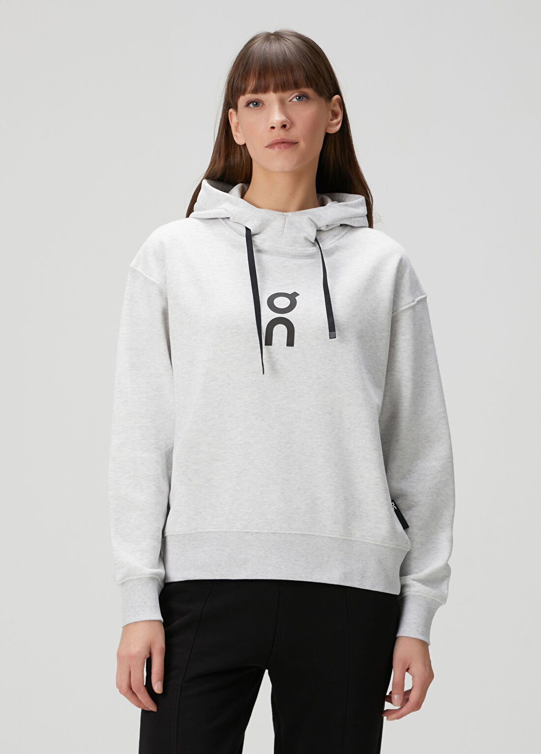 On Club Gri Kapüşonlu Sweatshirt