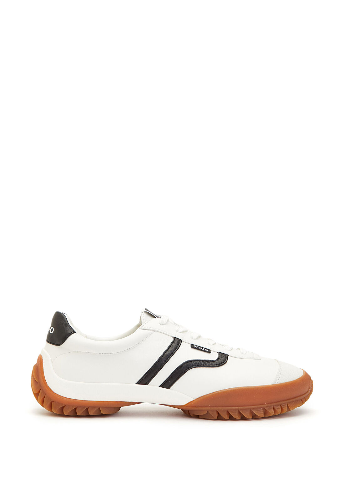 Polo Ralph Lauren Siyah Beyaz Kadın Deri Sneaker