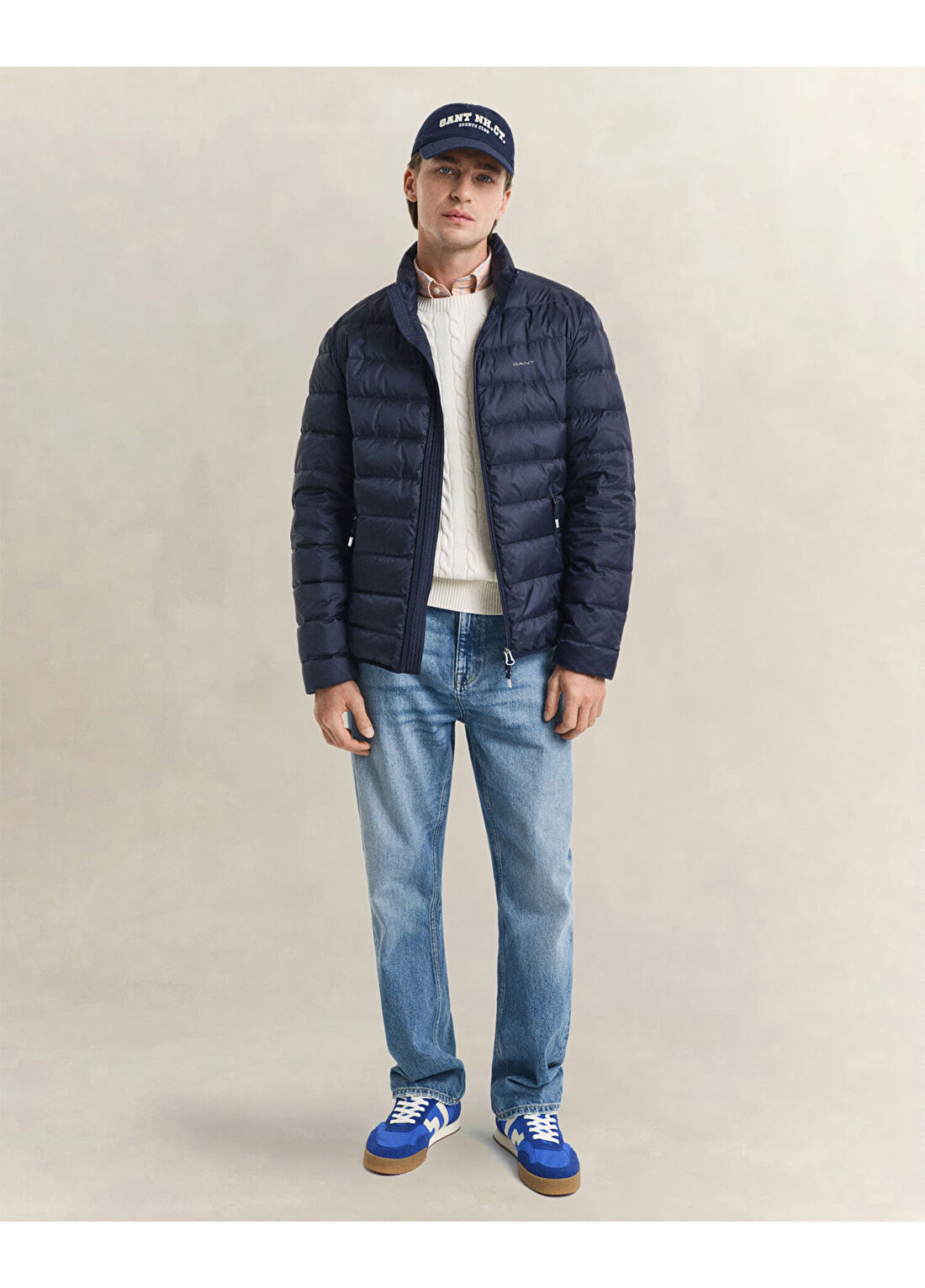 Gant Lacivert Regular Fit Dik Yaka Erkek Mont görsel 2