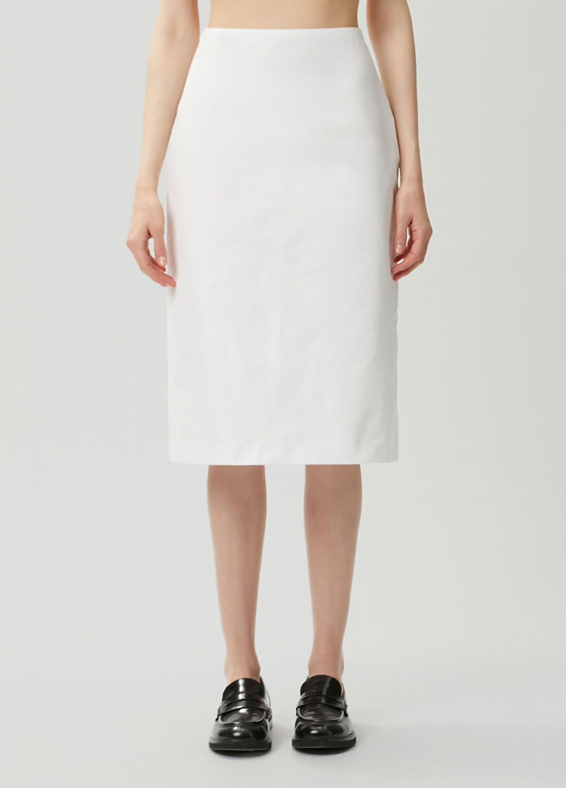 Jil Sander Beyaz Midi Kalem Etek görsel 2