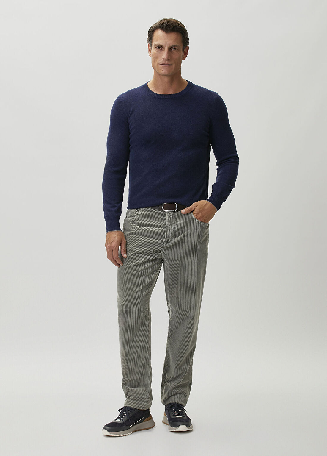 Brunello Cucinelli Haki Kadife Pantolon