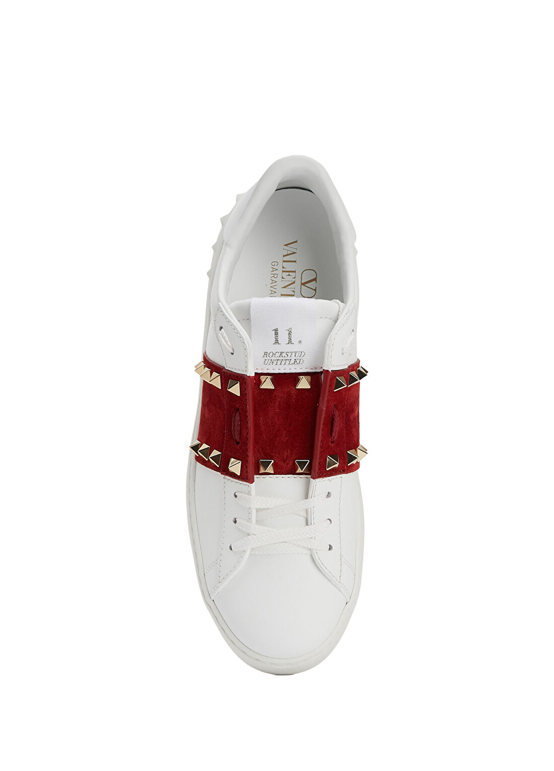 Valentino Garavani Open Royco Beyaz Kırmızı Kadın Deri Sneaker görsel 4