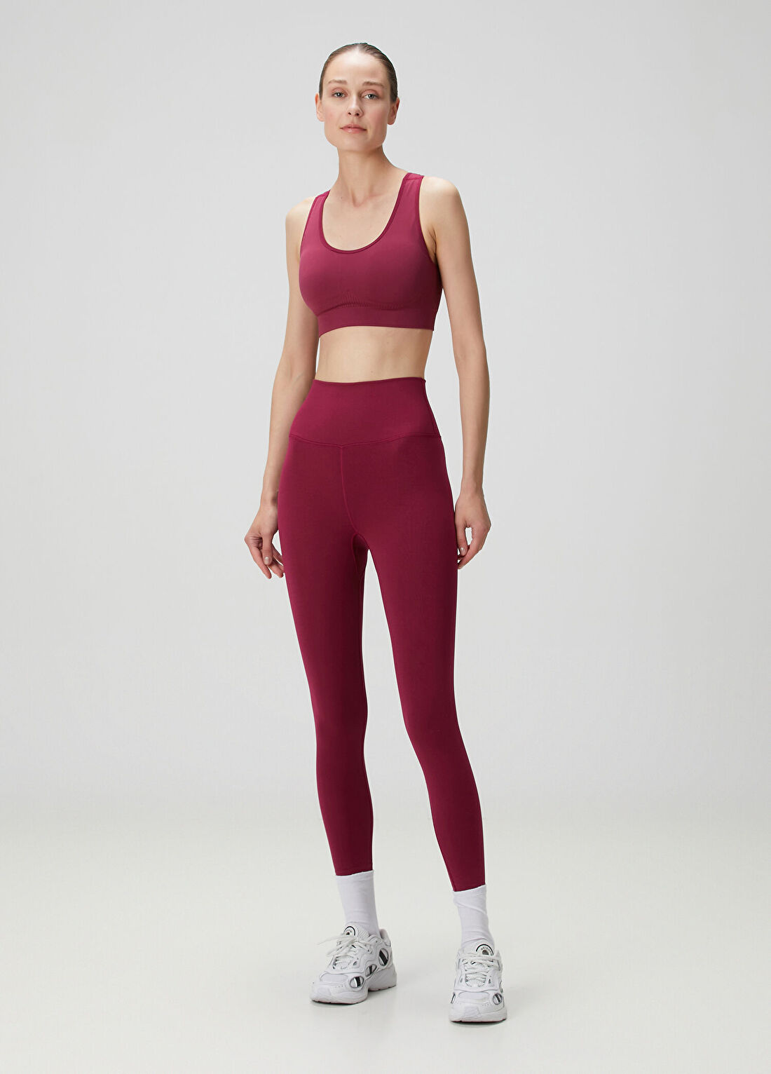 Glo Studio Aria Seamless Bordeaux Kadın Bra Spor Sütyeni