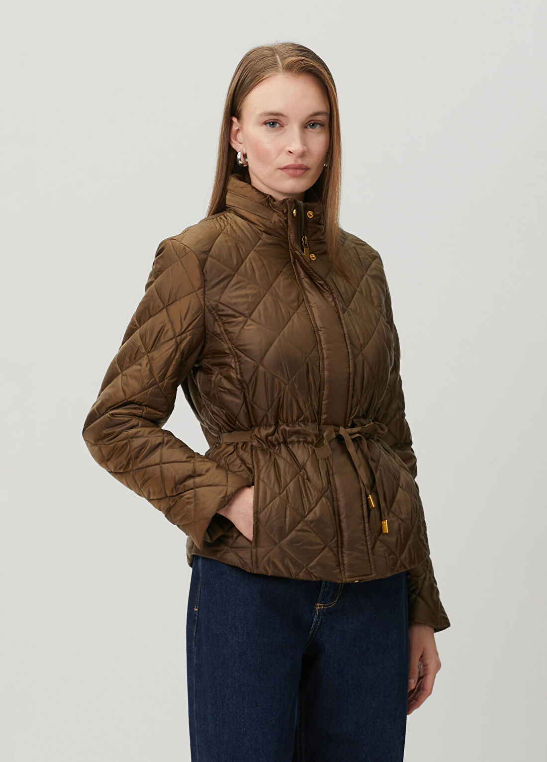 Michael Michael Kors Koyu Haki Puffer Mont