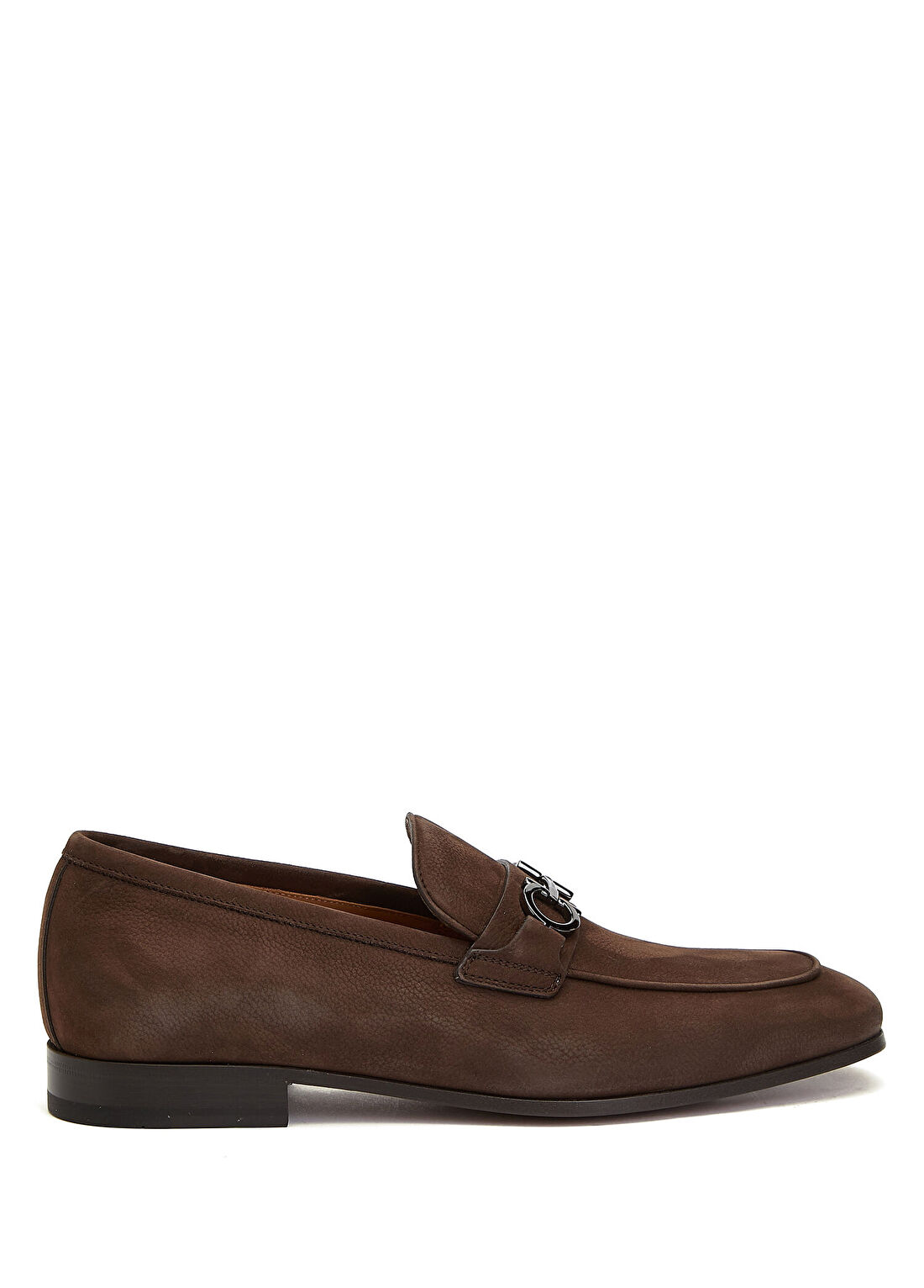 Ferragamo Biarritz Kahverengi Erkek Deri Loafer