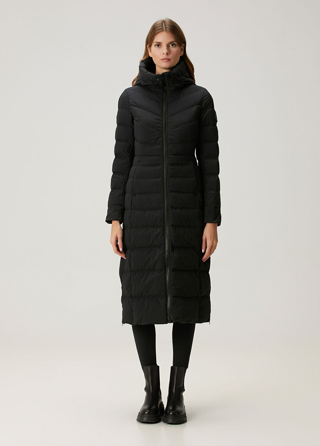 Canada Goose Clair Siyah Kapüşonlu Palto görsel 2