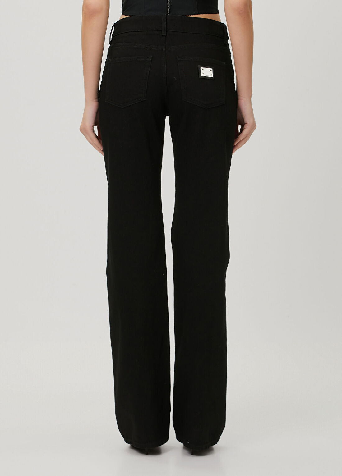 Dolce&Gabbana Siyah Straight Leg Jean Pantolon görsel 4
