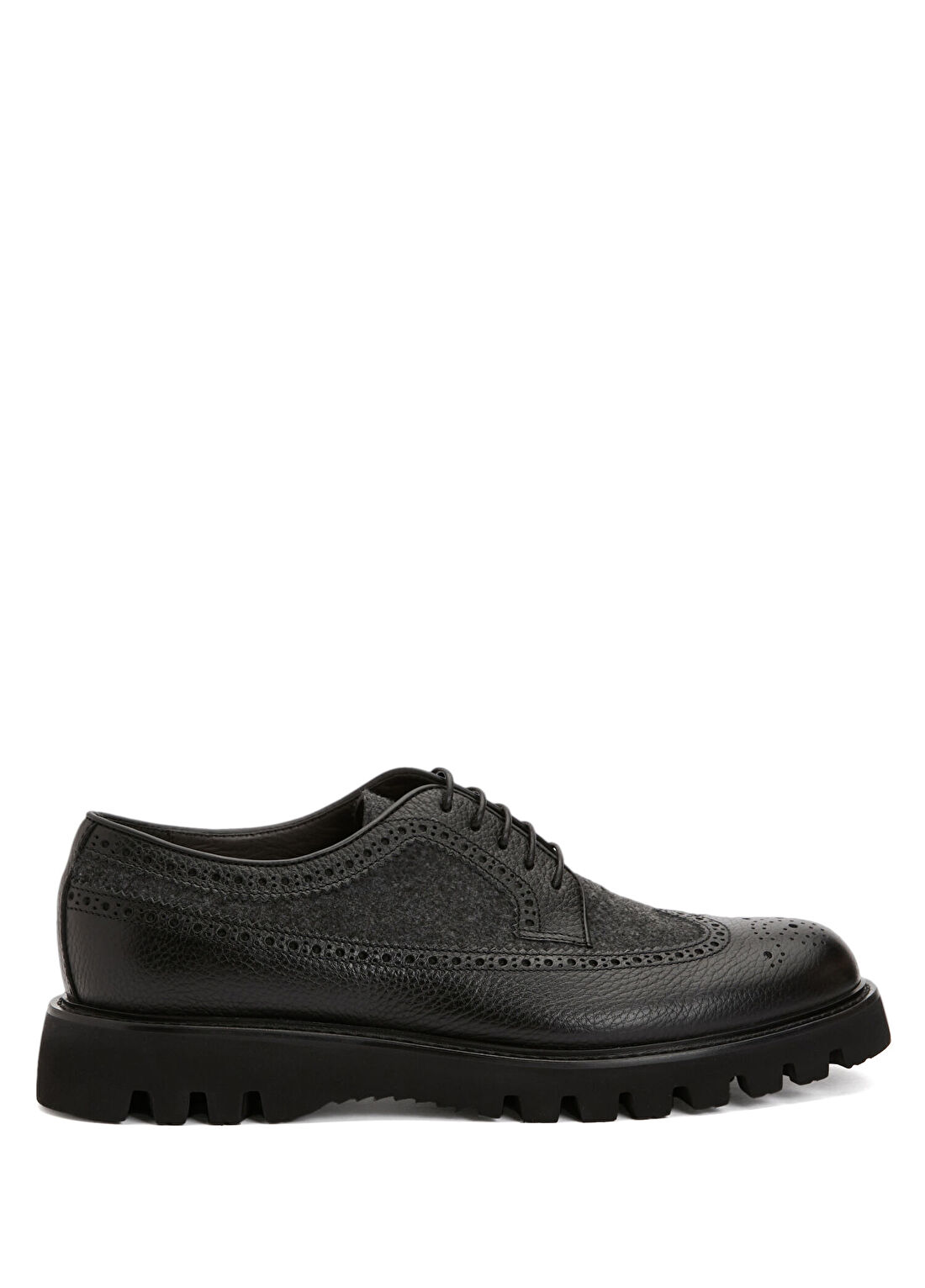 Barrett Siyah Antrasit Erkek Deri Sneaker