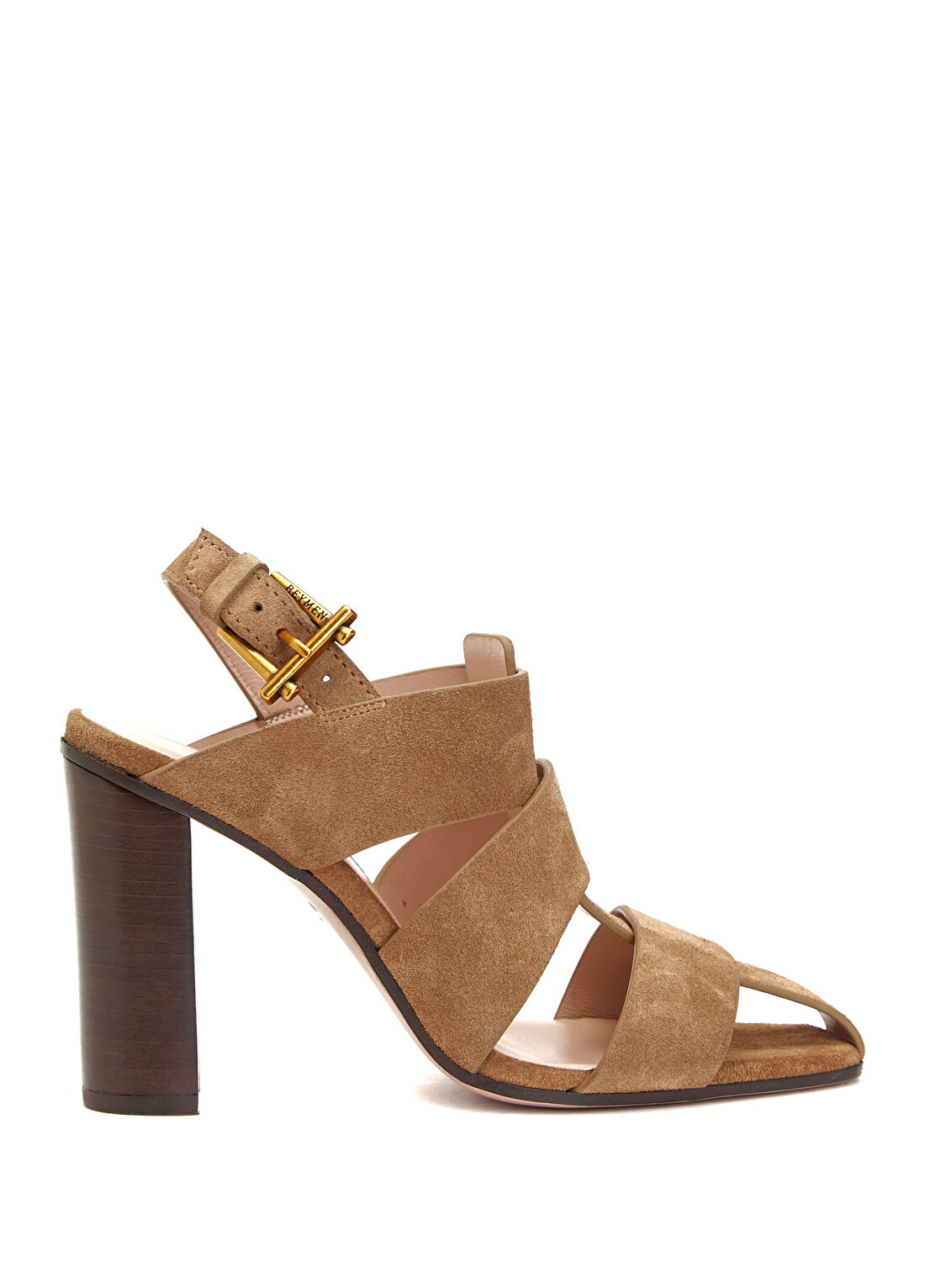 Beymen Collection Tütün Kafesli Kadın Süet Sandalet