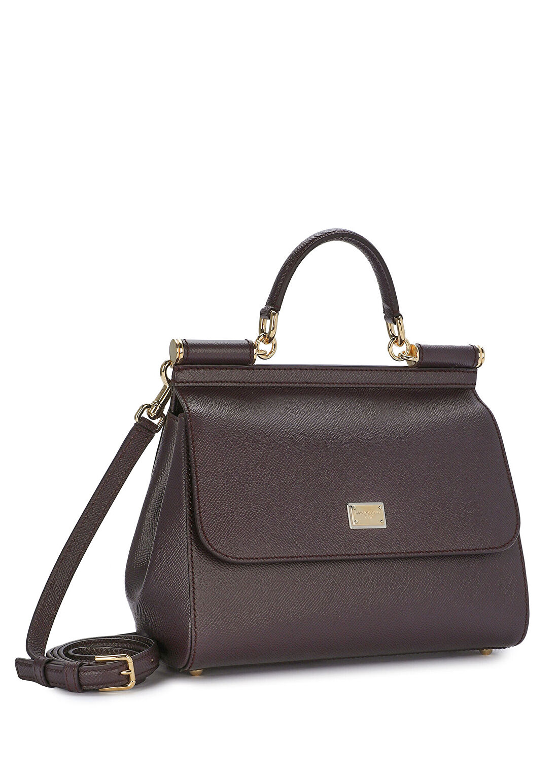 Dolce&Gabbana Sicily Bordo Kadın Deri Çanta görsel 2