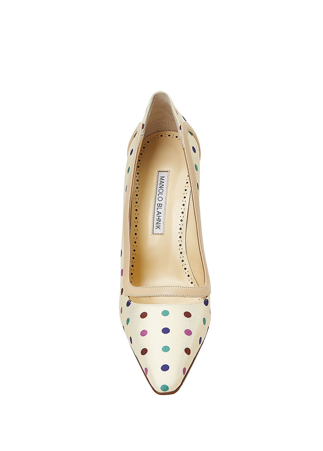 Manolo Blahnik Labama Açık Sarı İpek Stiletto görsel 4