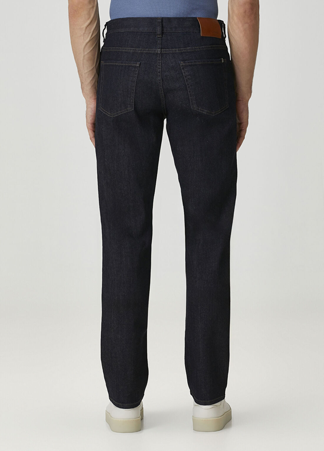 Canali Lacivert Jean Pantolon görsel 3