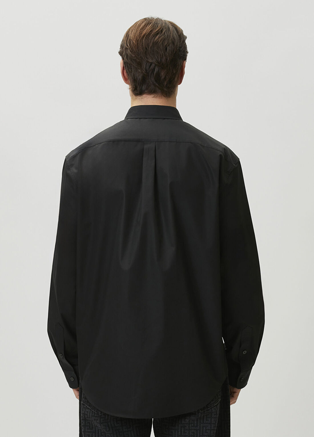 Balmain Regular Fit Siyah Poplin Gömlek görsel 4