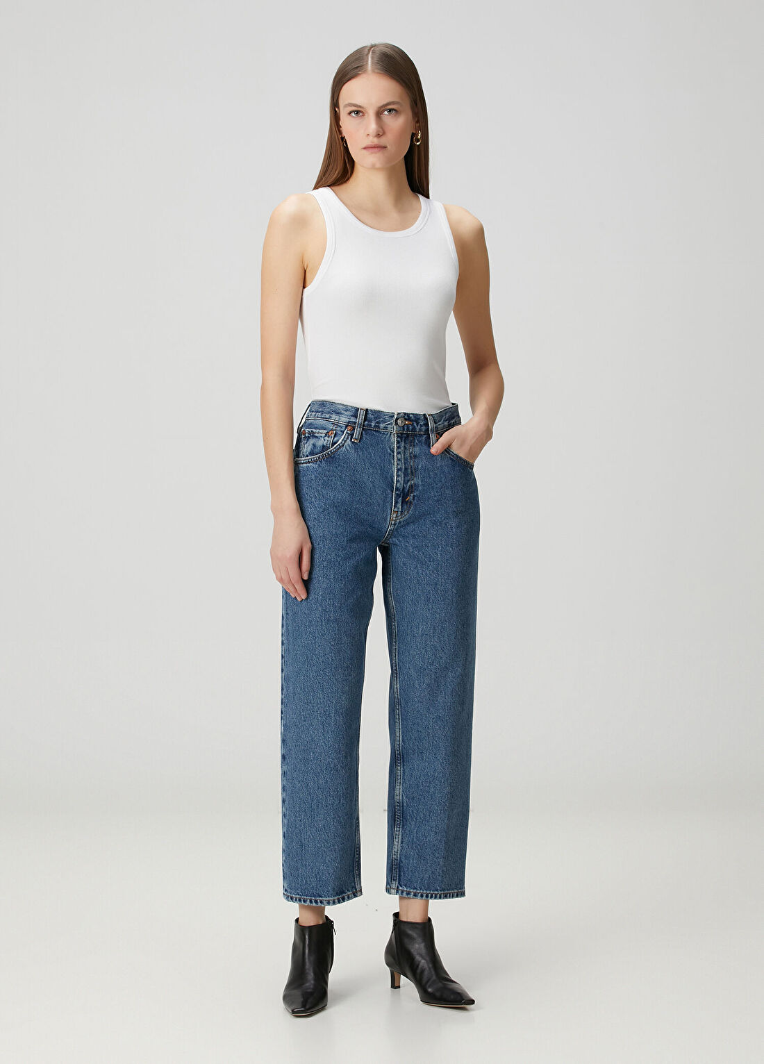 Re/Done Koyu Mavi Jean Pantolon