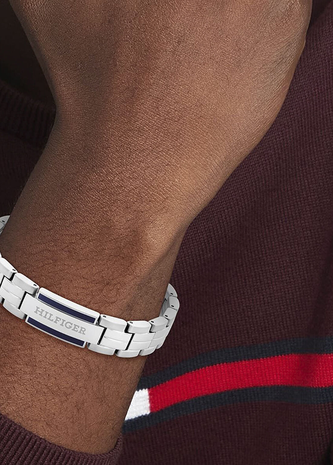 Tommy Hilfiger THJ2790600 Metalik Gri Çelik Erkek Bileklik görsel 2