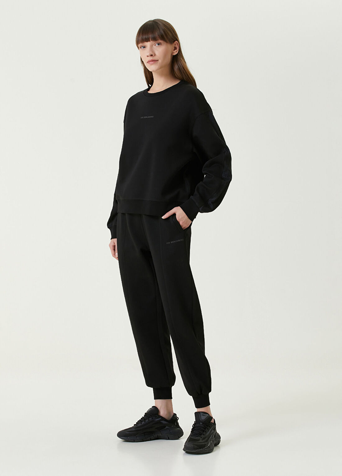 Les Benjamins Siyah Sweatshirt görsel 2