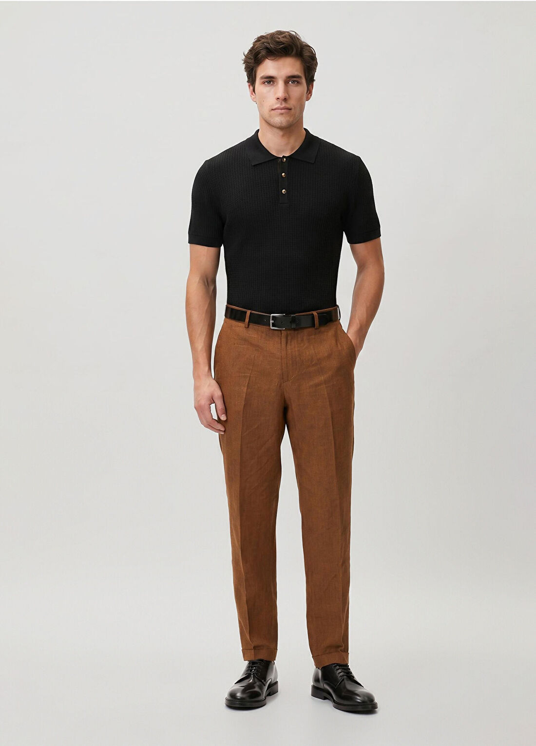 Network Tütün Keten Jogger Pantolon