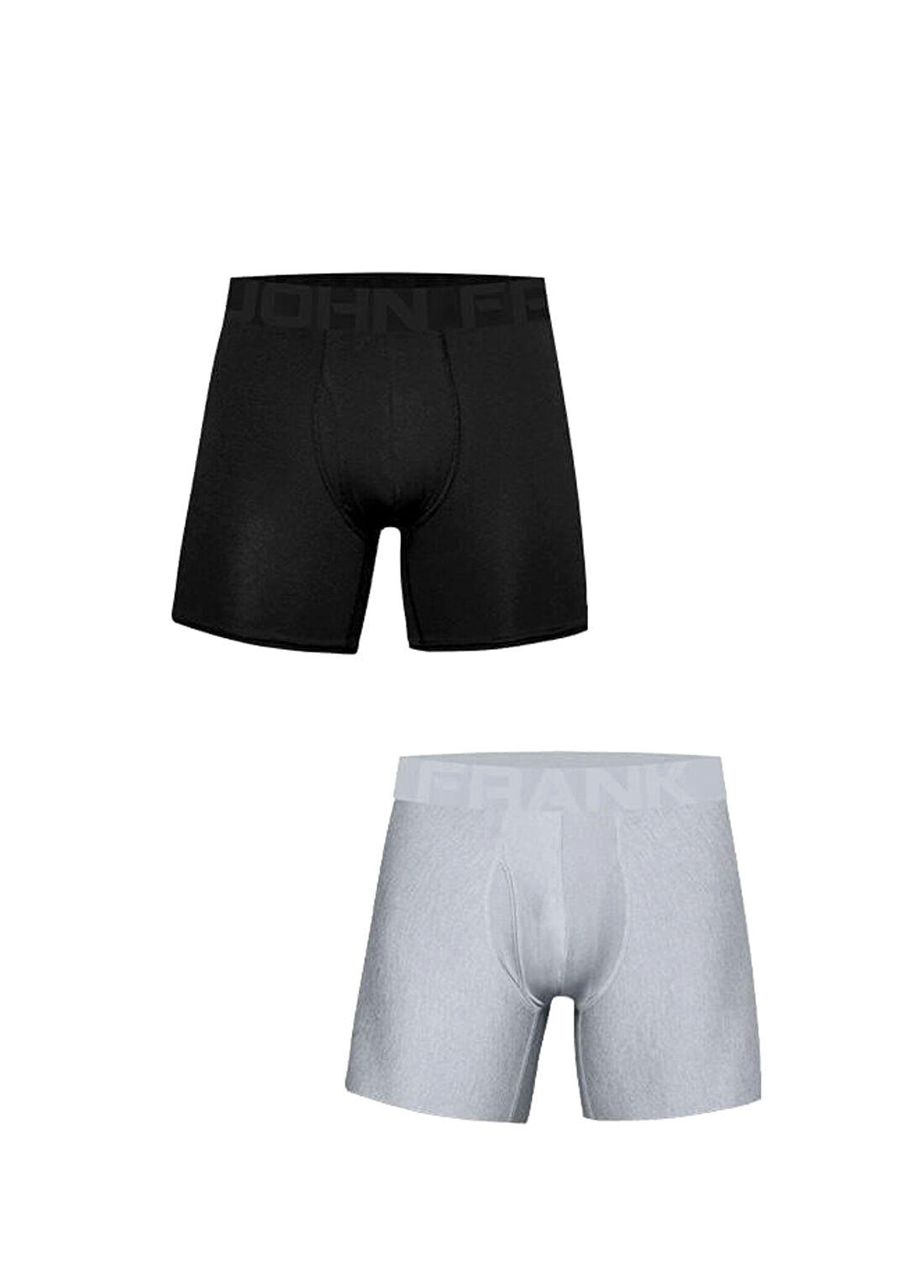 John Frank Active Sport Logo Bantlı 2li Boxer Seti