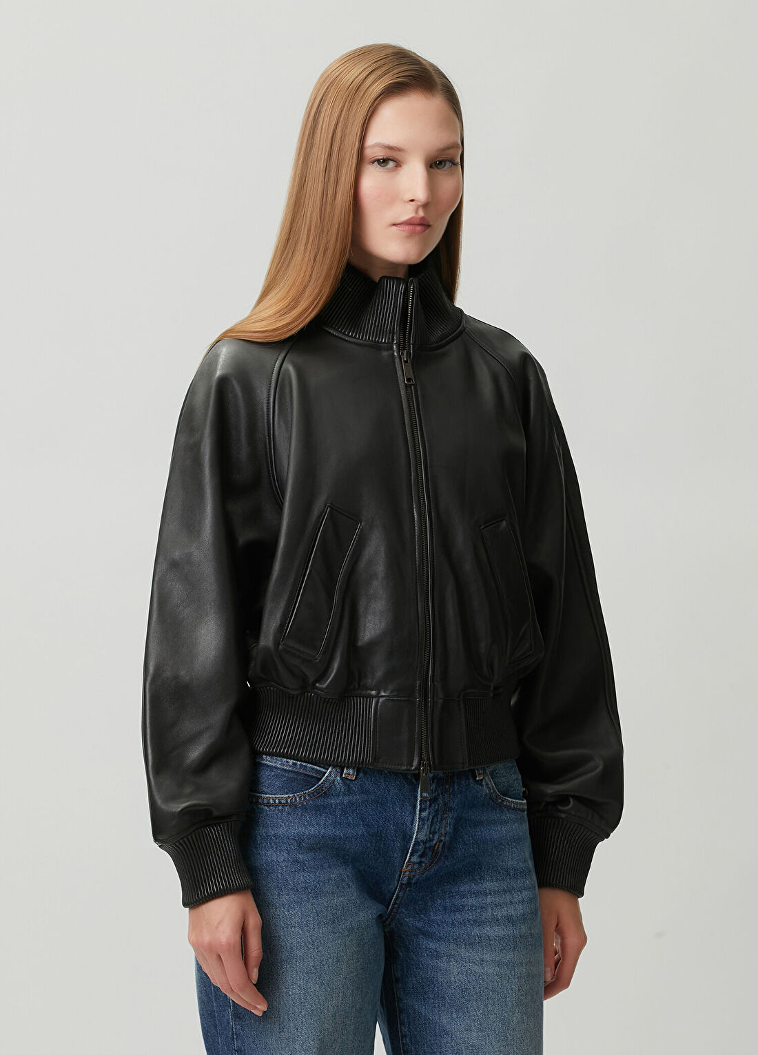 Polo Ralph Lauren Siyah Deri Ceket görsel 3