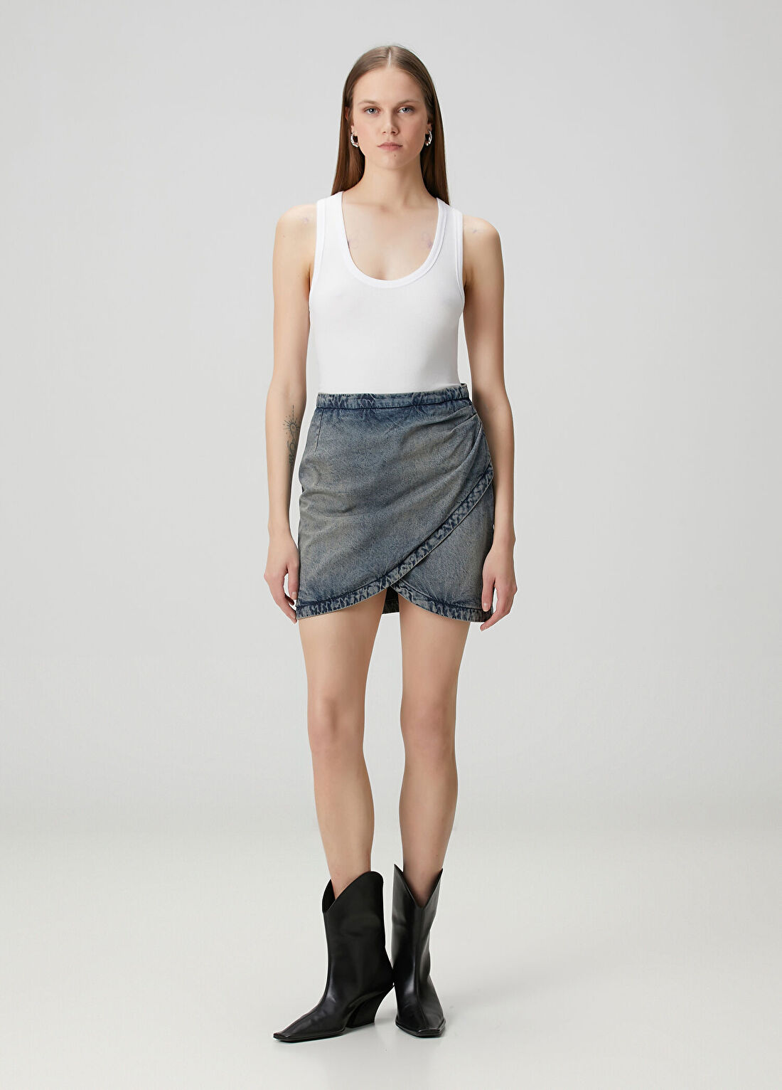 Zadig&Voltaire Mavi Anvelop Denim Etek